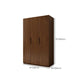 Armoire de garde-robe en bois massif armoire de rangement brun contemporain