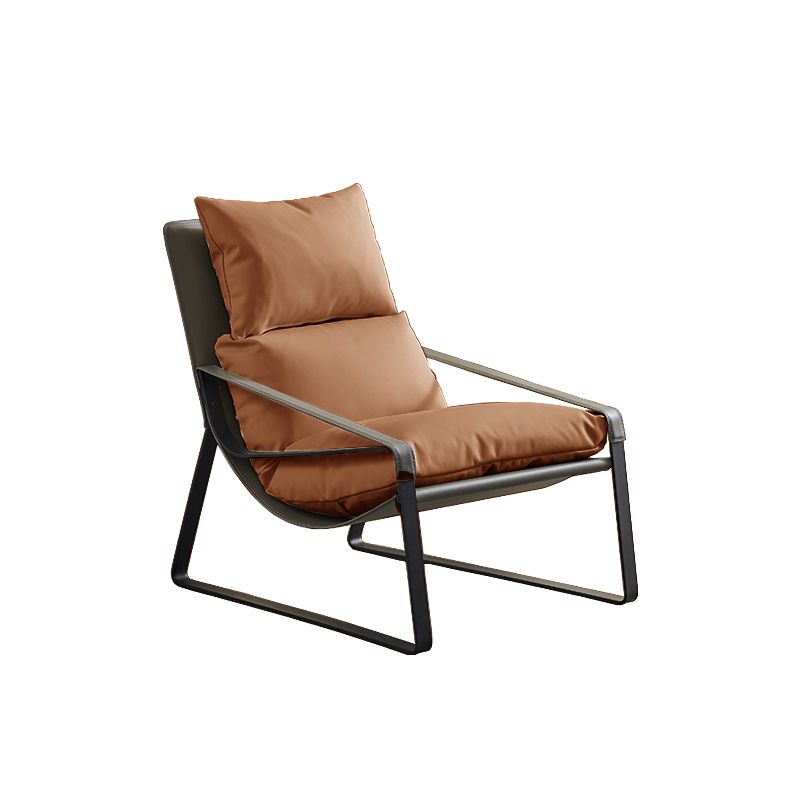 Modern 35.43" Wide Sewn Pillow Back Sponge Metal Frame Arm Chair Clearhalo 'Accent Chairs' 'accent_chairs' 'Chairs & Seating' 'furn' 'furn_accent_chairs' 'Furniture' 'Living Room Furniture' 1200x1200_69f2feb0-b8a5-42db-831a-86fbc4edb8c1