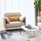 Glam Sewn Pillow Back Standard Pillow Top Arm Living Room Leather Sofa