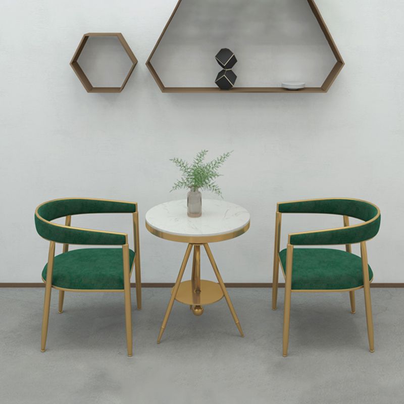 Glam Metal Dining Room Chair Armless Velvet Dining Side Chairs for Home Use Clearhalo ' kitchen&dining_furn' 'Dining Chairs' 'Dining Tables & Seating' 'dining_chair' 'furn' 'furn_dining_chair' 'Furniture' 'furniture_dining_chair' 'Kitchen & Dining Furniture' 'kitchen' 1200x1200_69f5d523-9ead-4374-b04b-dce4f09cad43