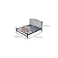 Metal Bed Frame in Stainless Steel 40.16" H Open-Frame Bed with Headboard