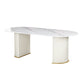 Contemporary Oval Dining Table Sintered Stone Dining Table with Double Pedestal for Dining Room Clearhalo ' dining_table' 'Dining Tables & Seating' 'Dining Tables' 'furn' 'furn_dining_table' 'Furniture' 'furniture_dining_table' 'Kitchen & Dining Furniture' 'kitchen&dining_furn' 'kitchen' 'kitchen_dining_table' 1200x1200_69f8f091-5a67-4a15-960b-24096eb54967