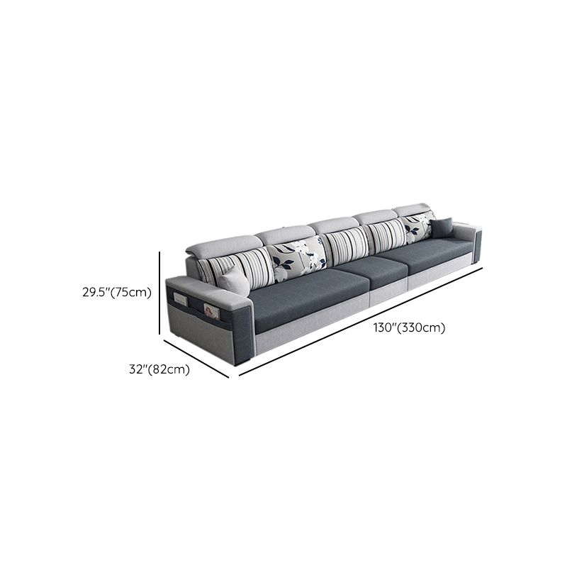 Contemporary Square Arm Sofa in Gray with Storage For Living Room Clearhalo 'furn' 'furn_sofas' 'Furniture' 'Living Room Furniture' 'Sofa' 'sofas' 1200x1200_69f97e03-5e76-4ac4-85f5-2f73587866b8