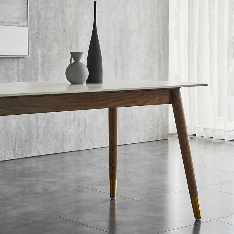 Traditional Luxury Dining Table Rectangle Sintered Stone Dining Table with Solid Wood Base Clearhalo ' dining_table' 'Dining Tables & Seating' 'Dining Tables' 'furn' 'furn_dining_table' 'Furniture' 'furniture_dining_table' 'Kitchen & Dining Furniture' 'kitchen&dining_furn' 'kitchen' 'kitchen_dining_table' 1200x1200_69fbd3bd-382b-4186-9ce2-4c1d633620c1