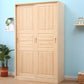 Modern Freestanding Wardrobe Pine Solid Wood Wardrobe with Drawer