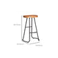 Contemporary Bar Stools Armless Dining Stools with Metal Base