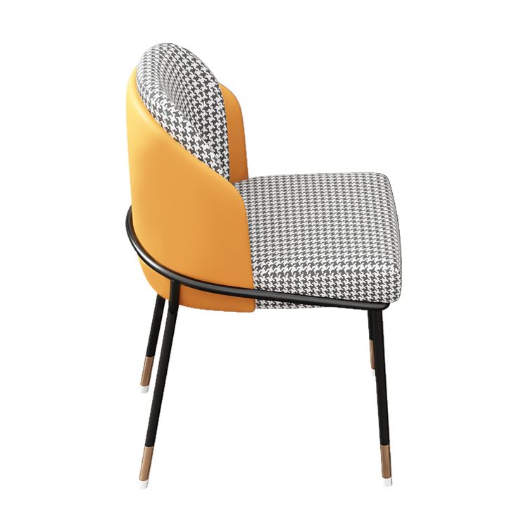 Glam Metal Dining Armless Chairs Upholstered Dining Room Chairs for Restaurant Clearhalo ' kitchen&dining_furn' 'Dining Chairs' 'Dining Tables & Seating' 'dining_chair' 'furn' 'furn_dining_chair' 'Furniture' 'furniture_dining_chair' 'Kitchen & Dining Furniture' 'kitchen' 1200x1200_69fe7f0a-62fe-4be3-94e5-6b18c1234d0a