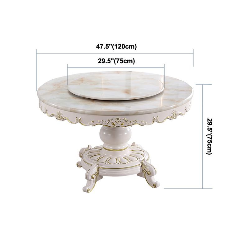Solid Wood Victorian Round Table Marble Dining Table with Pedestal Base Clearhalo ' dining_table' 'Dining Tables & Seating' 'Dining Tables' 'furn' 'furn_dining_table' 'Furniture' 'furniture_dining_table' 'Kitchen & Dining Furniture' 'kitchen&dining_furn' 'kitchen' 'kitchen_dining_table' 1200x1200_69ff0329-4f21-46fc-a52f-dbd1f0158cdc