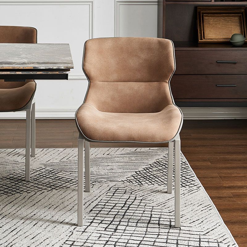 Mid Back Home Office Chair Contemporary Ergonomic Armless Task Stuhl