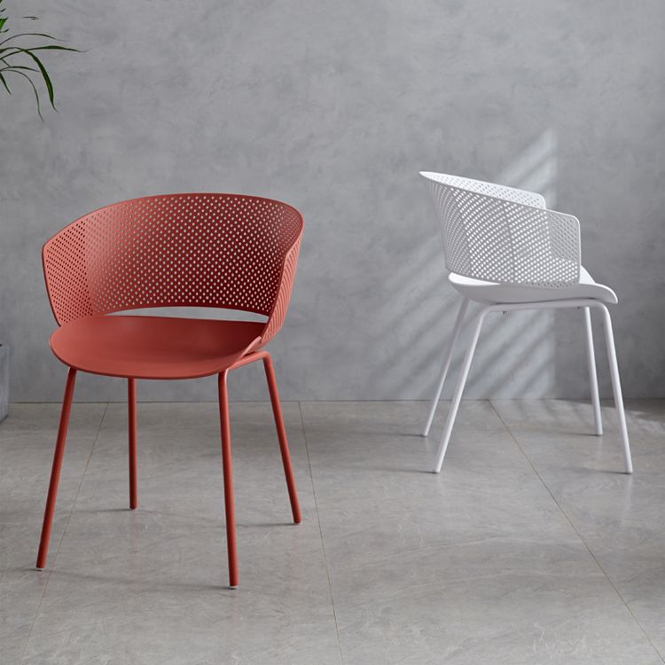 Modern Plastic Chair Parsons Chair in Matte Finish for Indoor