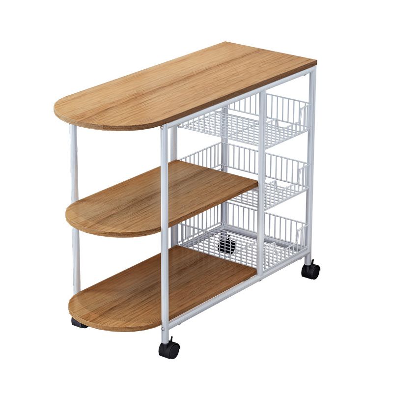 Modern Kitchen Prep Table Manufactured Wood with Casters Prep Table Clearhalo 'furn' 'furn_kitchen_islands_carts' 'Furniture' 'Kitchen & Dining Furniture' 'Kitchen Islands & Carts' 'kitchen_islands_carts' 1200x1200_6a01de96-8eb6-4e6b-944d-333b2b4b8058