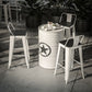 1/3/4 Pieces Industrial Bar Stool and Table Set White Iron Bar Set