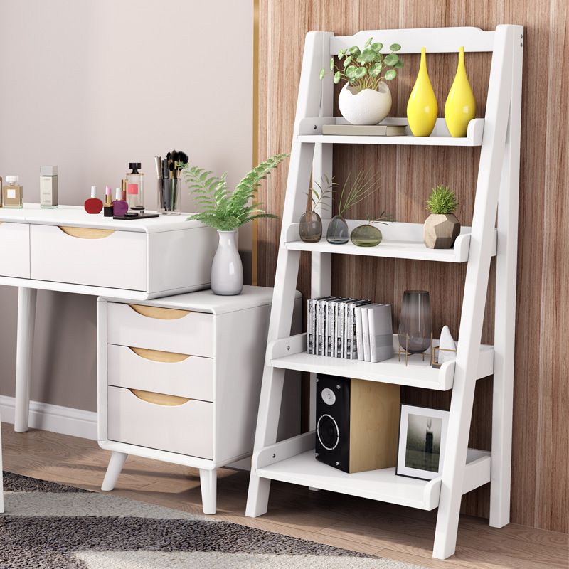 Contemporary Style Ladder Bookcase Wooden Vertical Book Shelf Clearhalo 'Bookcases' 'furn' 'furn_bookcases' 'Furniture' 'furniture_bookcases' 'Office Furniture' 1200x1200_6a06bacd-f1ba-4435-b38a-ab3f35ee6bd3
