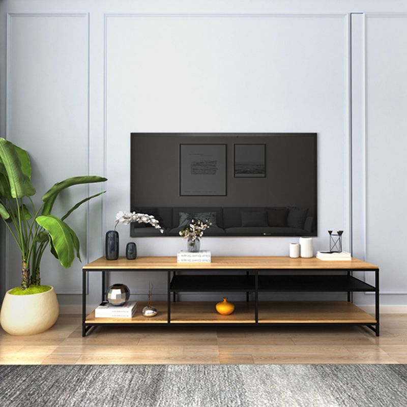 Solid Wood TV Media Console Industrial Media Console TV Stand for Living Room Clearhalo 'furn' 'furn_tv_stands_entertainment_centers' 'Furniture' 'Living Room Furniture' 'TV Stands & Entertainment Centers' 'TV Stands & Media Storage Furniture' 'tv_stands_entertainment_centers' 1200x1200_6a071af9-c007-4eeb-a0e3-ef83b47a6677
