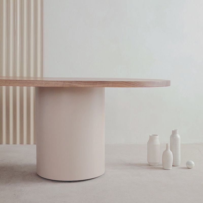 Scrivania contemporanea ovale scrivania in legno solido per casa