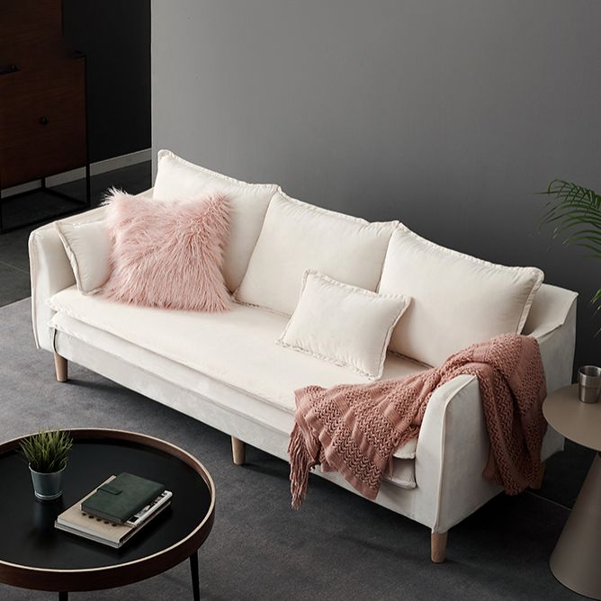 Canapé de bras carré contemporain canapé lavable avec oreillers de boîtier pour le salon