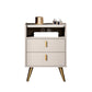 Stone Top Nightstand Modern Open Stoarge Drawer Legs Included Bed Nightstand