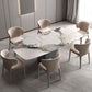 Designer Style 1/3/4/7 Pieces Dining Set Sintered Stone Dining Table with Leather Chairs Clearhalo 'Dining Room Sets' 'Dining Tables & Seating' 'dining_room_set' 'furn' 'furn_dining_room_set' 'Furniture' 'furniture_dining_room_set' 'Kitchen & Dining Furniture' 'kitchen&dining_furn' 'kitchen' 1200x1200_6a0b603e-70a9-4365-a7c3-680db45c3048