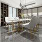 Traditional Luxury Dining Table for Home Glossy White Table with Gold Metal Frame Clearhalo 'Dining Tables & Seating' 'Dining Tables' 'dining_table' 'furn' 'furn_dining_table' 'Furniture' 'Kitchen & Dining Furniture' 1200x1200_6a0bdaca-b9f1-4e43-8448-a9d3e8a5430a
