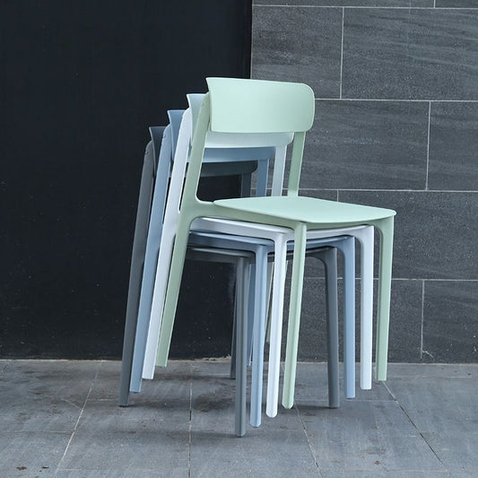 Modern Style Stackable Plastic Chair Open Back Dining Side Chair Clearhalo 'Dining Chairs' 'Dining Tables & Seating' 'dining_chair' 'furn' 'furn_dining_chair' 'Furniture' 'furniture_dining_chair' 'Kitchen & Dining Furniture' 1200x1200_6a0c9a4b-c105-45d1-aff8-1d816dd1b096
