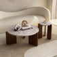 Modern 3 Legs Coffee Table Slate Round Coffee Cocktail Table