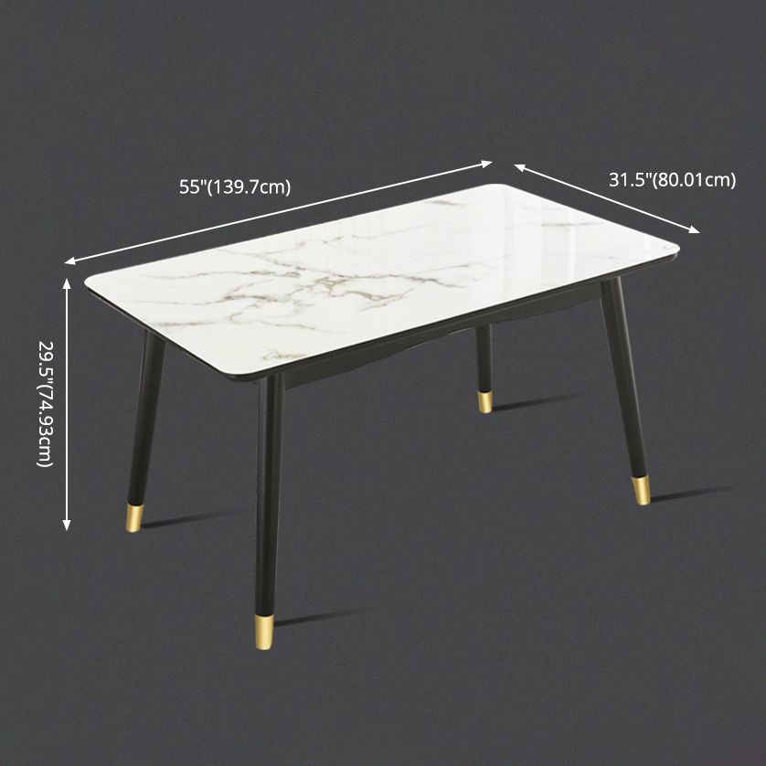Scandinavian Rubber Wood Shelf Dining Table Rectangle Formal Dinette Set for Kitchen Clearhalo 'Dining Room Sets' 'Dining Tables & Seating' 'dining_room_set' 'furn' 'furn_dining_room_set' 'Furniture' 'furniture_dining_room_set' 'Kitchen & Dining Furniture' 'kitchen&dining_furn' 'kitchen' 1200x1200_6a0e26be-10bd-4d68-9a63-a31b10a533e1