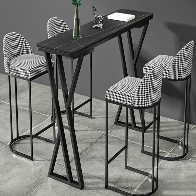 Matte Finish Stone Top Pub Table with Metal Base for Dining Room Clearhalo 'Bar Furniture' 'Bar Tables' 'bar_tables' 'furn' 'furn_bar_tables' 'Furniture' 'Kitchen & Dining Furniture' 1200x1200_6a0efea7-a8f1-4c8b-9a4c-78003ad28d15