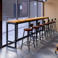 Modern 1/2/4/7 Pieces Solid Wood Pub Table Set Rectangular Counter Table for Dining Room