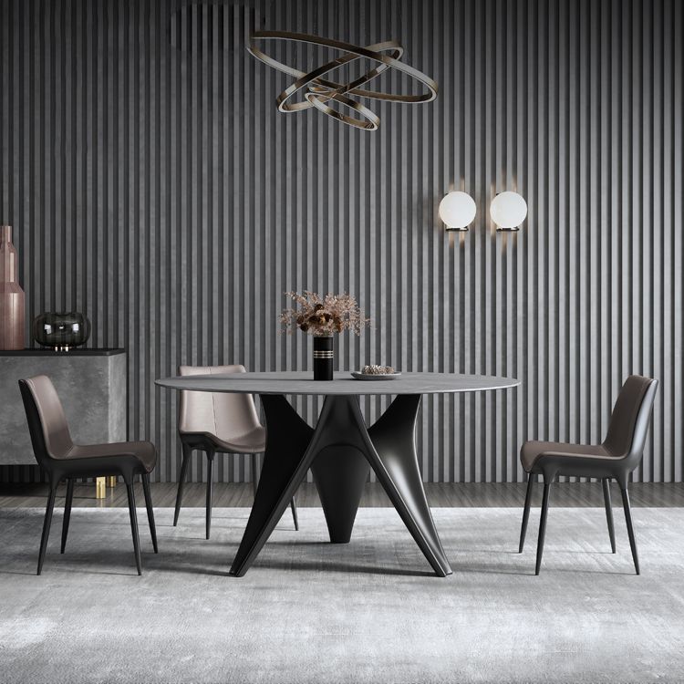 Mesa redonda de mesa moderna mesa de comedor con base de trípode