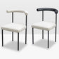 Black Iron Legs Dining Chairs Modern Armless Side Chair for Home Clearhalo 'Dining Chairs' 'Dining Tables & Seating' 'dining_chair' 'furn' 'furn_dining_chair' 'Furniture' 'Kitchen & Dining Furniture' 1200x1200_6a10c08b-f23a-439b-a85b-acca5ce3b9df