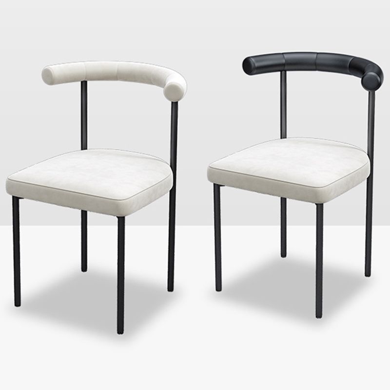 Black Iron Legs Dining Chairs Modern Armless Side Chair for Home Clearhalo 'Dining Chairs' 'Dining Tables & Seating' 'dining_chair' 'furn' 'furn_dining_chair' 'Furniture' 'Kitchen & Dining Furniture' 1200x1200_6a10c08b-f23a-439b-a85b-acca5ce3b9df
