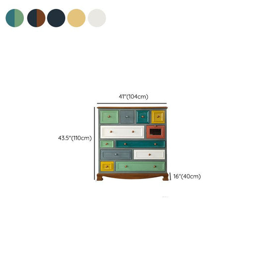 Coastal Storage Chest Dresser Solid Wood Storage Chest with 8/10/11/12 Drawers