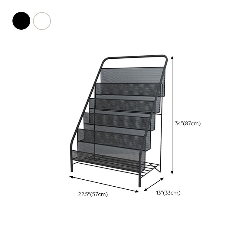 Estantería de estantería estándar de biblioteca contemporánea con estantes