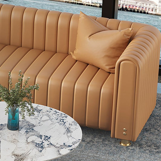 28.74 "H zeitgenössische Kunstledertuxedo Arm Kissen Rückensofa