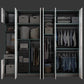 White Colour Wardrobe Contemporary Style Wooden Wardrobe Closet with Hinged Door
