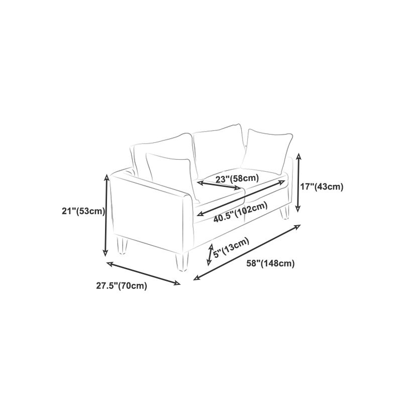Scandinavian Pillow Top Arm Sofa with Sewn Pillow Back for Apartment Clearhalo 'Furniture' 'furniture_sofas' 'kitchen' 'kitchen_sofas' 'Living Room Furniture' 'Sofa' 'sofas' 1200x1200_6a137f43-4f44-429d-8615-1ba7cb48702d