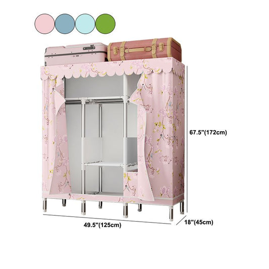 Armario de marco de acero plateado Armario de casa contemporáneo