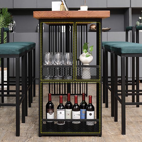 Tavolo da pranzo in legno in legno pino tavolo da bar industriale con doppio piedistallo