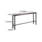 Industrial Rectangular Bar Pub Table Set 1/5 Pcs Solid Wood Top Bar Table with Iron Stools