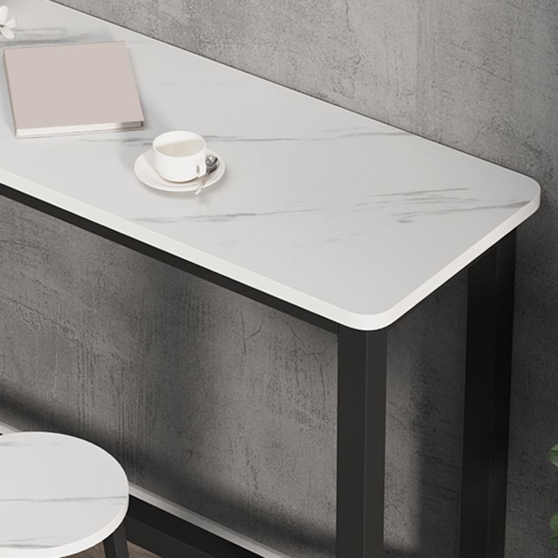 Modern Wooden Bistro Bar Table Rectangle Metal Base Bar Table Clearhalo 'Bar Furniture' 'Bar Tables' 'bar_tables' 'furn' 'furn_bar_tables' 'Furniture' 'Kitchen & Dining Furniture' 1200x1200_6a188c5e-d4fb-403d-8ea9-87a1280628f3