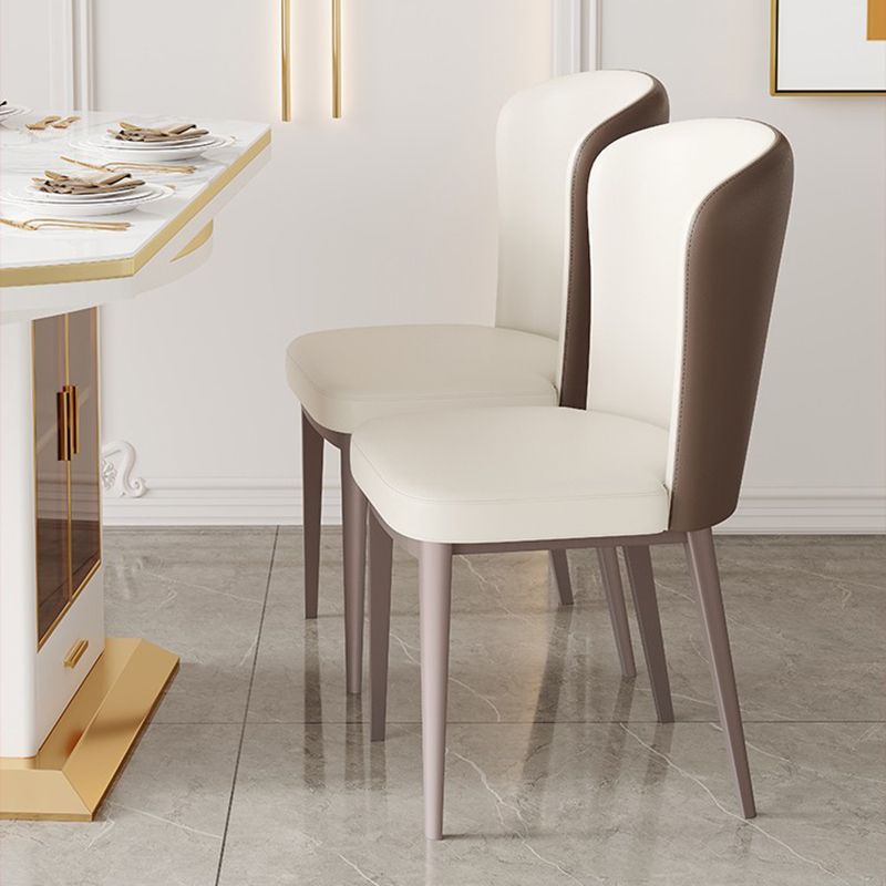 Contemporary Dining Chairs Dining Armless Side Chairs with Metal Legs Clearhalo ' kitchen&dining_furn' 'Dining Chairs' 'Dining Tables & Seating' 'dining_chair' 'furn' 'furn_dining_chair' 'Furniture' 'furniture_dining_chair' 'Kitchen & Dining Furniture' 'kitchen' 1200x1200_6a194840-011a-4733-81a8-442b566676e6