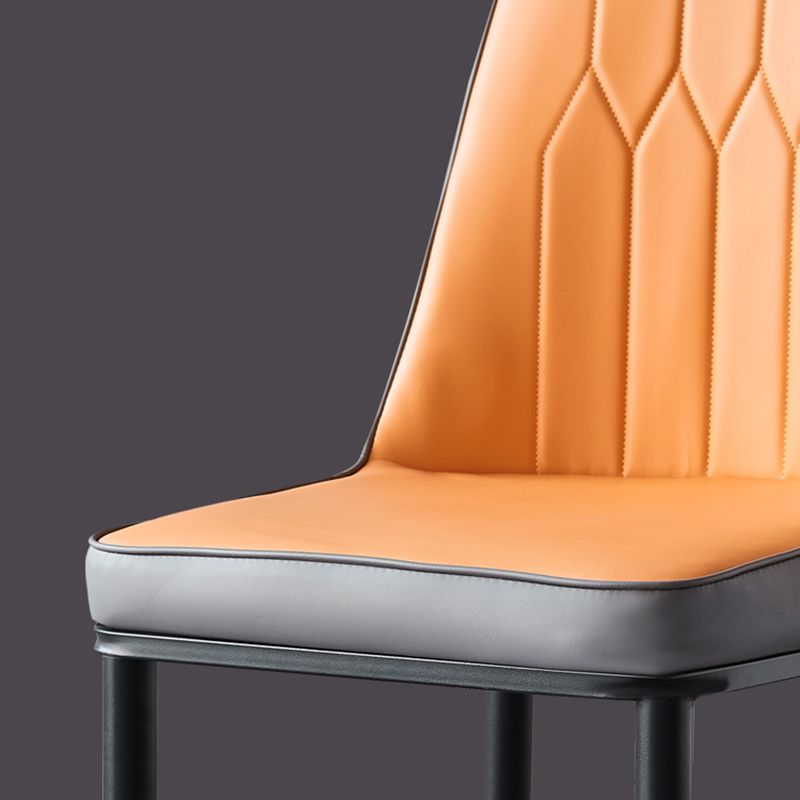 Contemporary Style Dining Chairs Metal Armless Side Parsons Chair for Kitchen Clearhalo ' kitchen&dining_furn' 'Dining Chairs' 'Dining Tables & Seating' 'dining_chair' 'furn' 'furn_dining_chair' 'Furniture' 'furniture_dining_chair' 'Kitchen & Dining Furniture' 'kitchen' 1200x1200_6a1a13d1-f856-4b01-bd0c-c01cb4ba575d