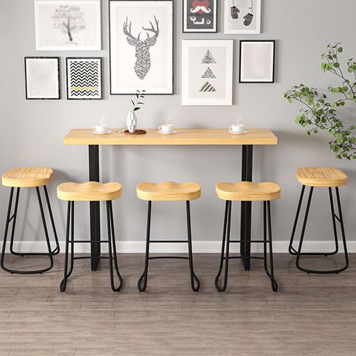 Contemporary Natural Solid Wood Barstool Footrest Restaurant Stool Clearhalo 'Bar Furniture' 'Bar Stools' 'bar_stools' 'furn' 'furn_bar_stools' 'Furniture' 'furniture_bar_stools' 'Kitchen & Dining Furniture' 1200x1200_6a1a7b52-7a97-4c74-9090-93fb419b3f4d