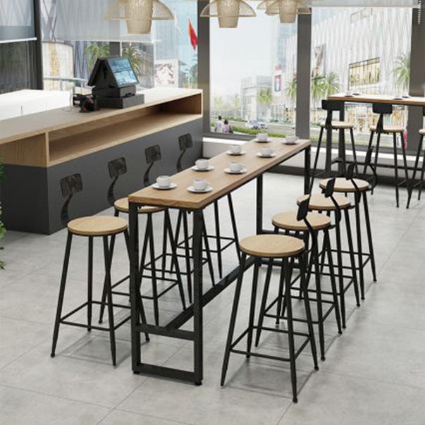 Tavolo da bar moderno Tavolo da bar rettangolare in legno massello per sala da pranzo