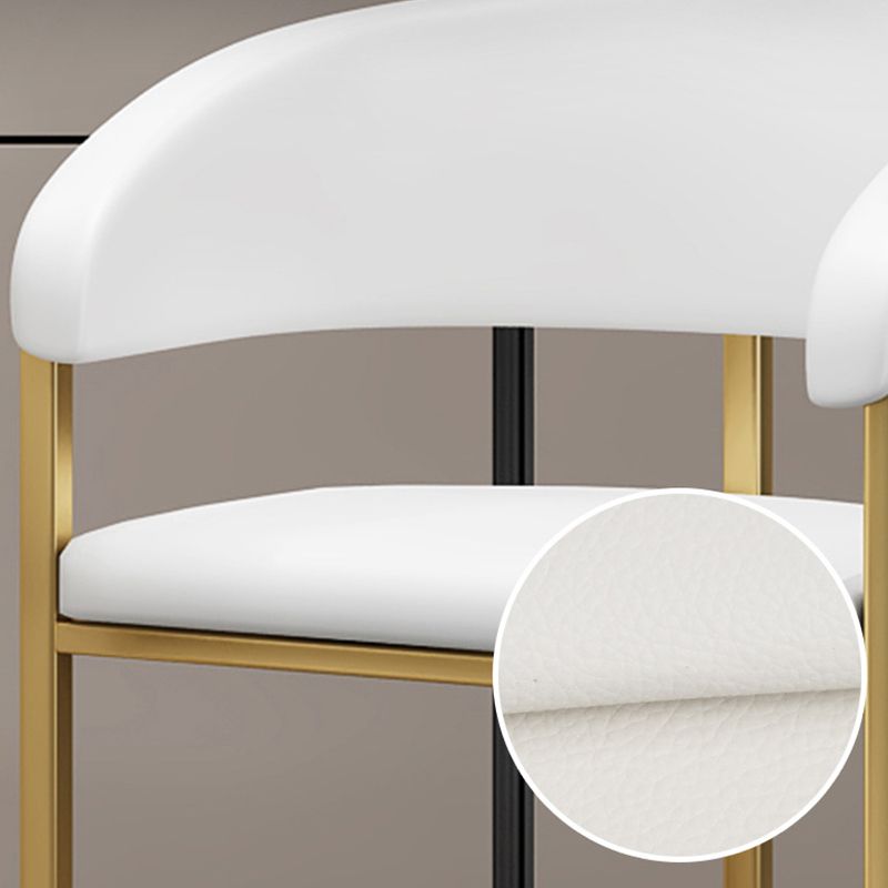 Glam Style Leather Bar Stool Backrest Counter Stool for Bristol