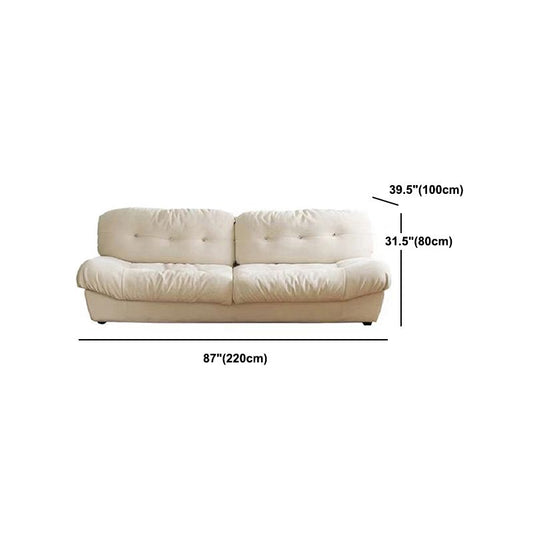 Zeitgenössischer armloser Sofa Tufted Split-Back-weißes Samtsofa