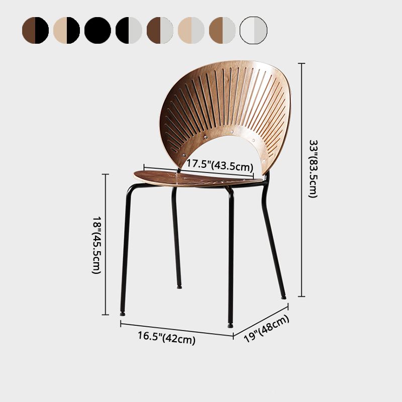 Contemporary Metal Dining Chair for Home Use Open Back Dining Side Chair Clearhalo ' kitchen&dining_furn' 'Dining Chairs' 'Dining Tables & Seating' 'dining_chair' 'furn' 'furn_dining_chair' 'Furniture' 'furniture_dining_chair' 'Kitchen & Dining Furniture' 'kitchen' 1200x1200_6a1cb939-779f-4086-8ba4-80f7dafac478