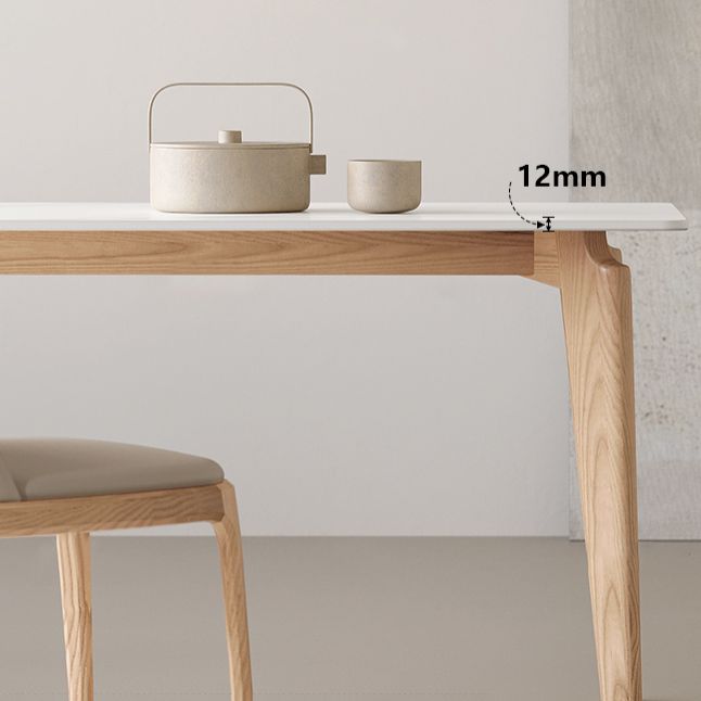 Modern Dining Room Set 1/2/3/4 Pieces Rectangle Sintered Stone Table and Armless Chairs Clearhalo 'Dining Room Sets' 'Dining Tables & Seating' 'dining_room_set' 'furn' 'furn_dining_room_set' 'Furniture' 'Kitchen & Dining Furniture' 1200x1200_6a1d49de-5269-4cc4-be93-0abf717a3e77
