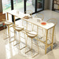 Glam Style Counter Stool Upholstered Bar Stool with Metal Base