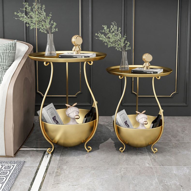 Metall Akzenttisch Nachttisch unterer Regal Nachttisch für Schlafzimmer